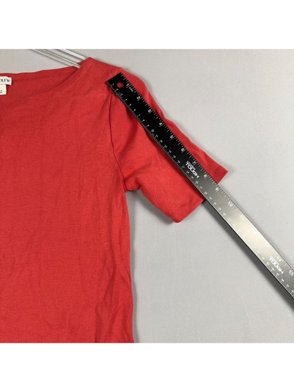 J. By J.Crew T-Shirt Size Small Red 100% Cotton Short Sleeve Boat Neck - Picture 9 of 10